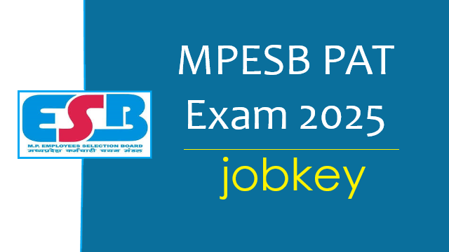 MPESB Pre Agriculture Test PAT Online Form 2025-jobkey